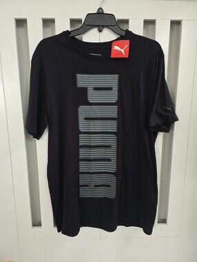Brand New Puma Verticle Tee T-Shirt Mens Size Medium Black
